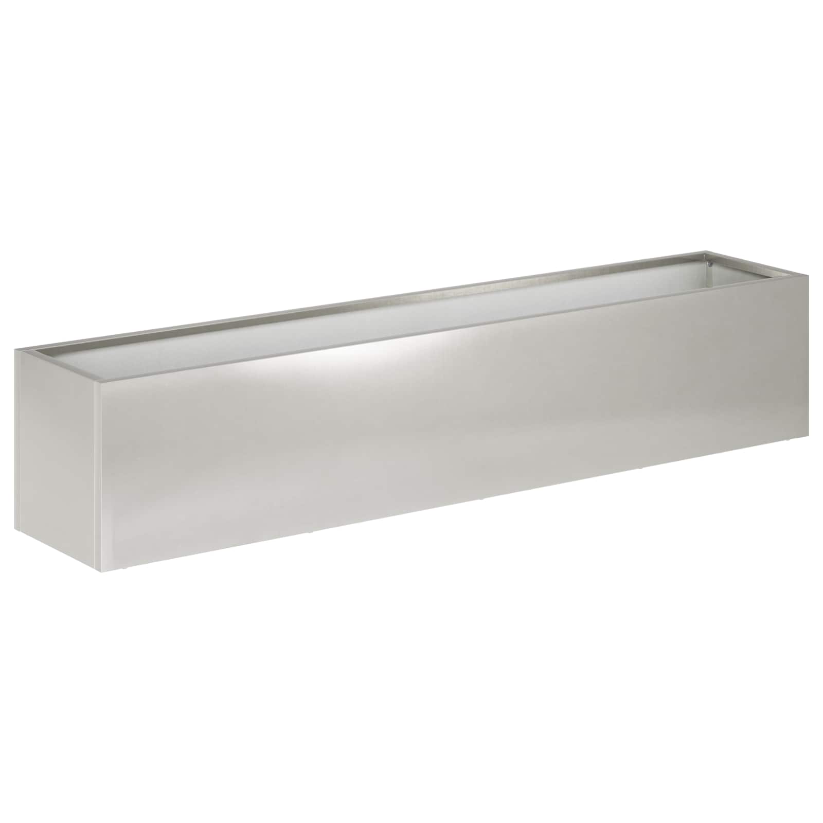 vidaXL Doniczka ogrodowa 2 szt. srebrny 80 x 20 x 20 cm