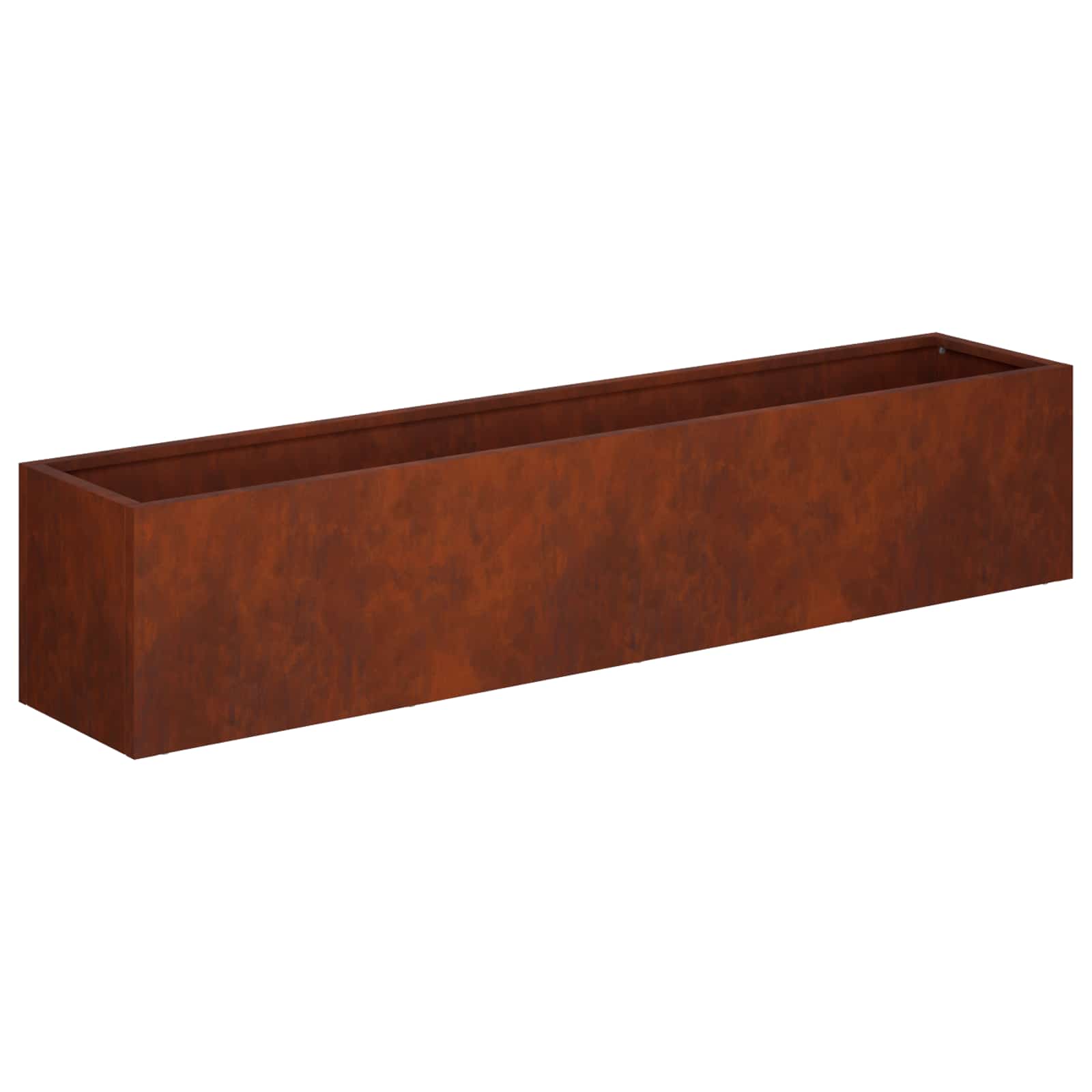 vidaXL Doniczka ogrodowa Rdzawy 80 x 20 x 20 cm Stal kortenowska