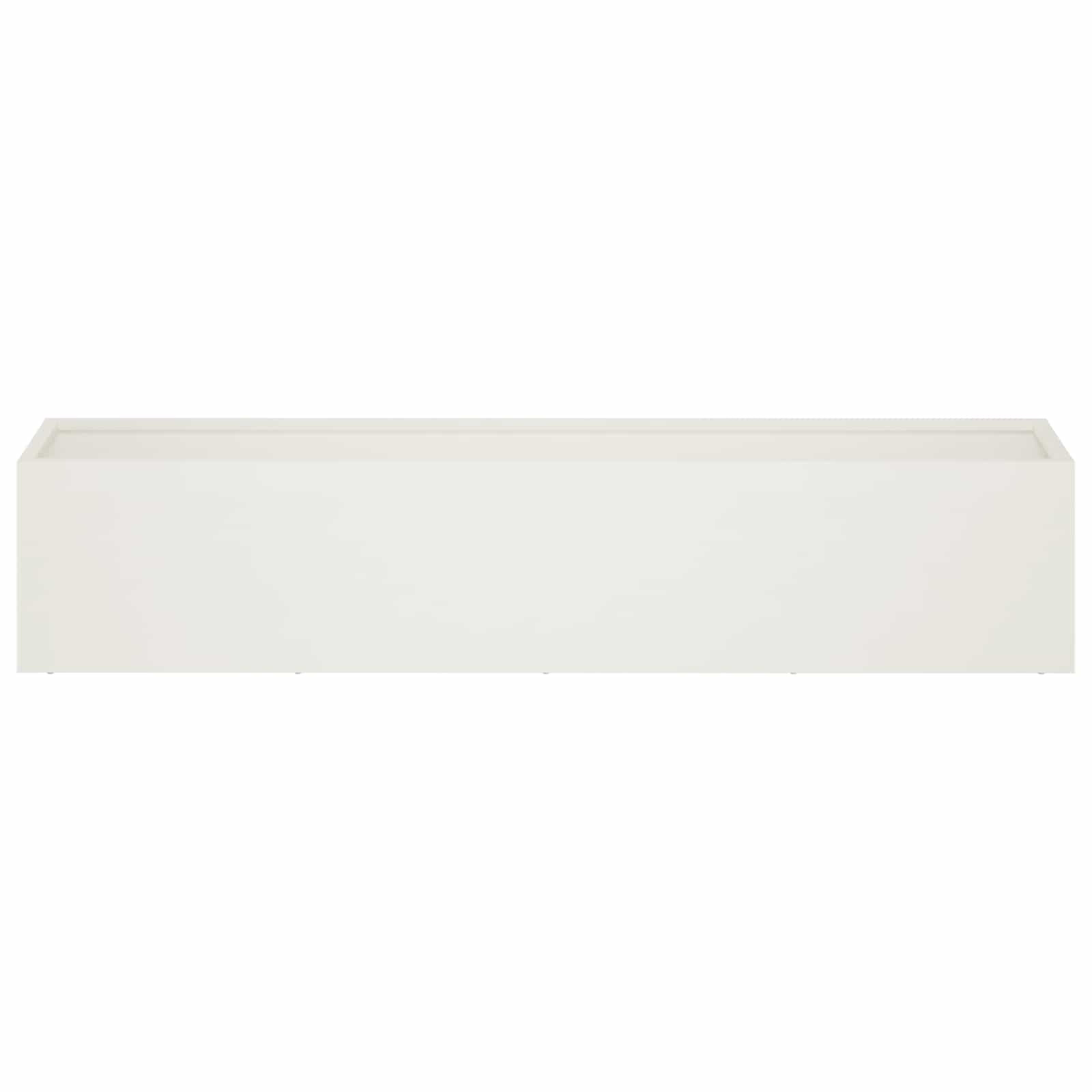 vidaXL Doniczka ogrodowa Biały 100 x 20 x 20 cm Stal zimnogięta