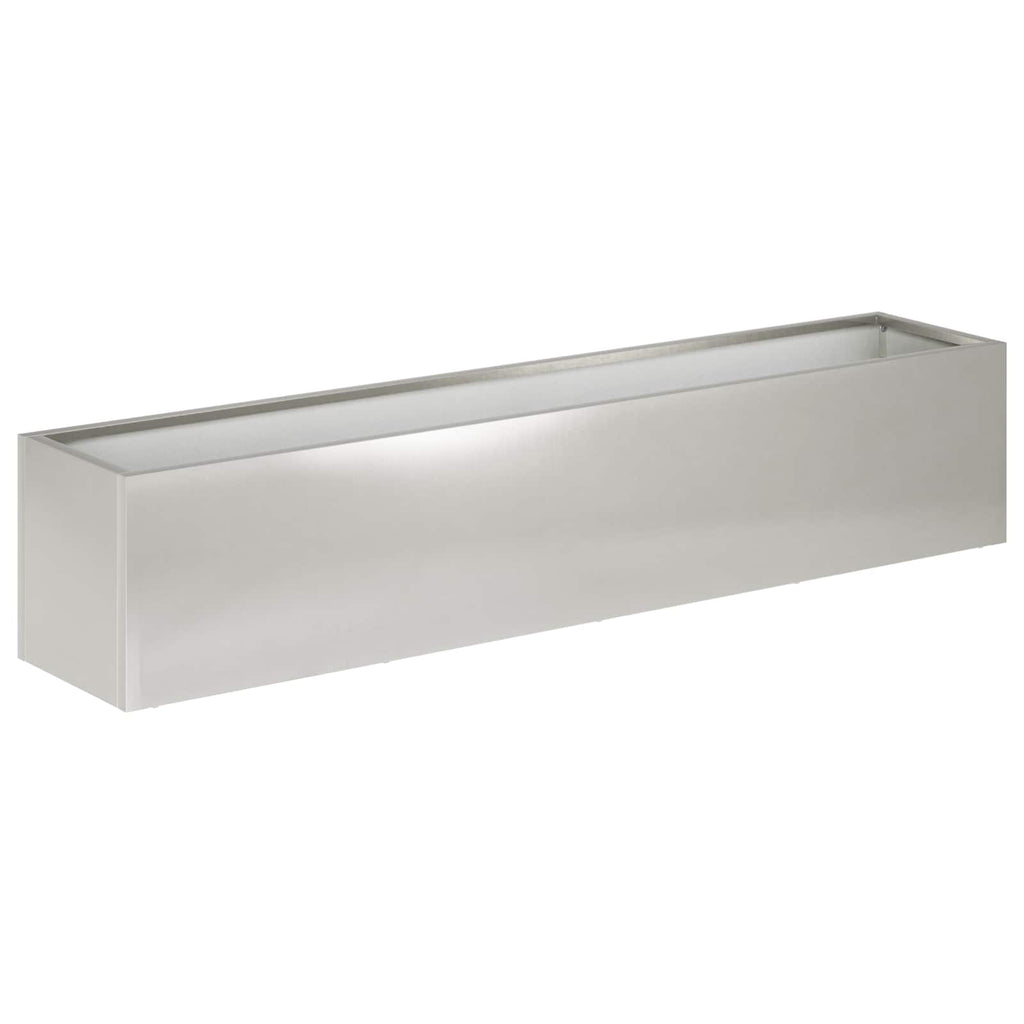vidaXL Doniczka ogrodowa srebrny 100 x 20 x 20 cm Stal nierdzewna