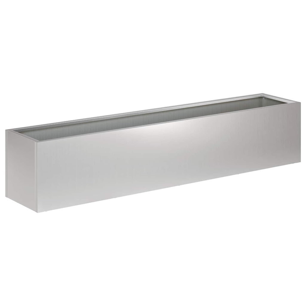 vidaXL Doniczka ogrodowa 2 szt. srebrny 100 x 20 x 20 cm
