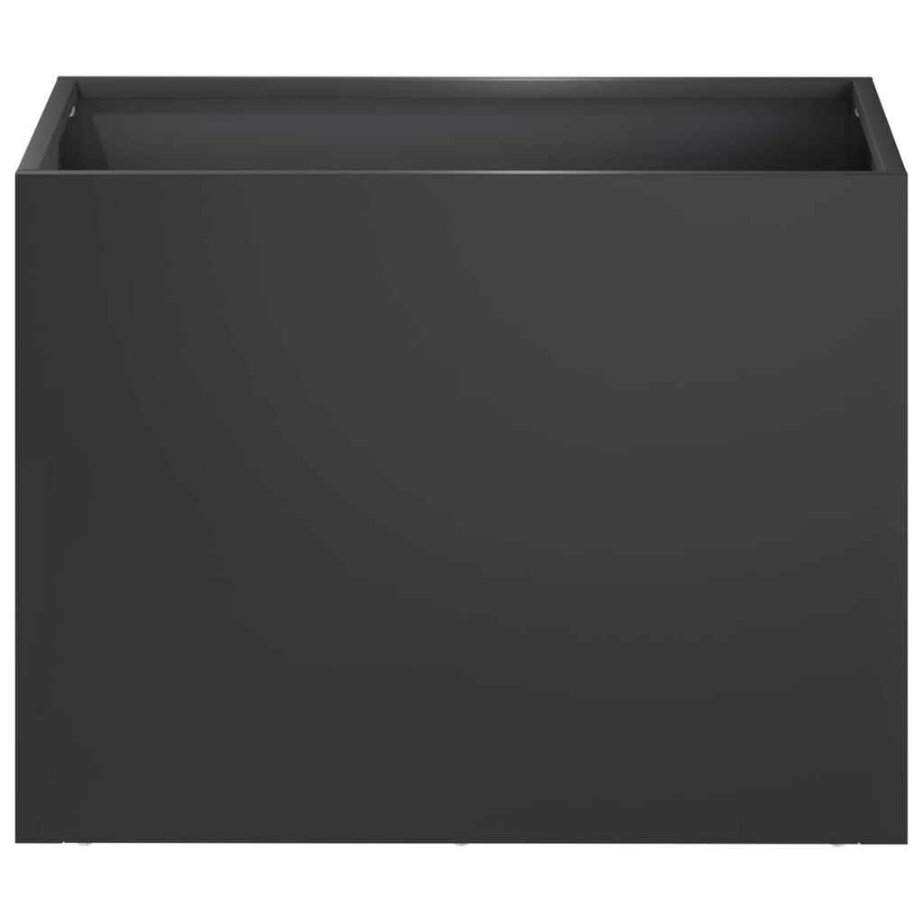vidaXL Doniczka ogrodowa Czarny 40 x 30 x 30 cm Stal zimnogięta
