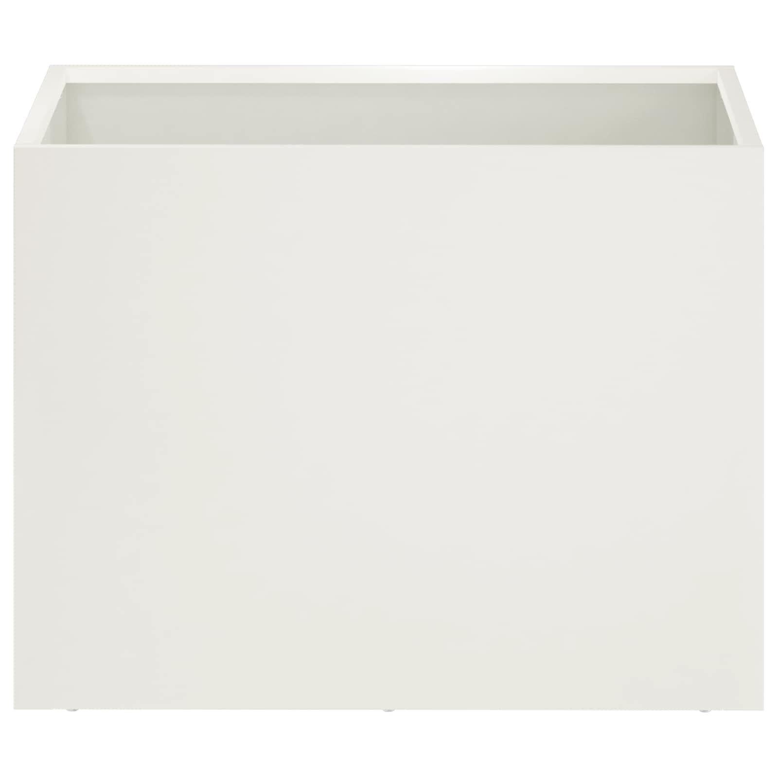 vidaXL Doniczka ogrodowa Biały 40 x 30 x 30 cm Stal zimnogięta