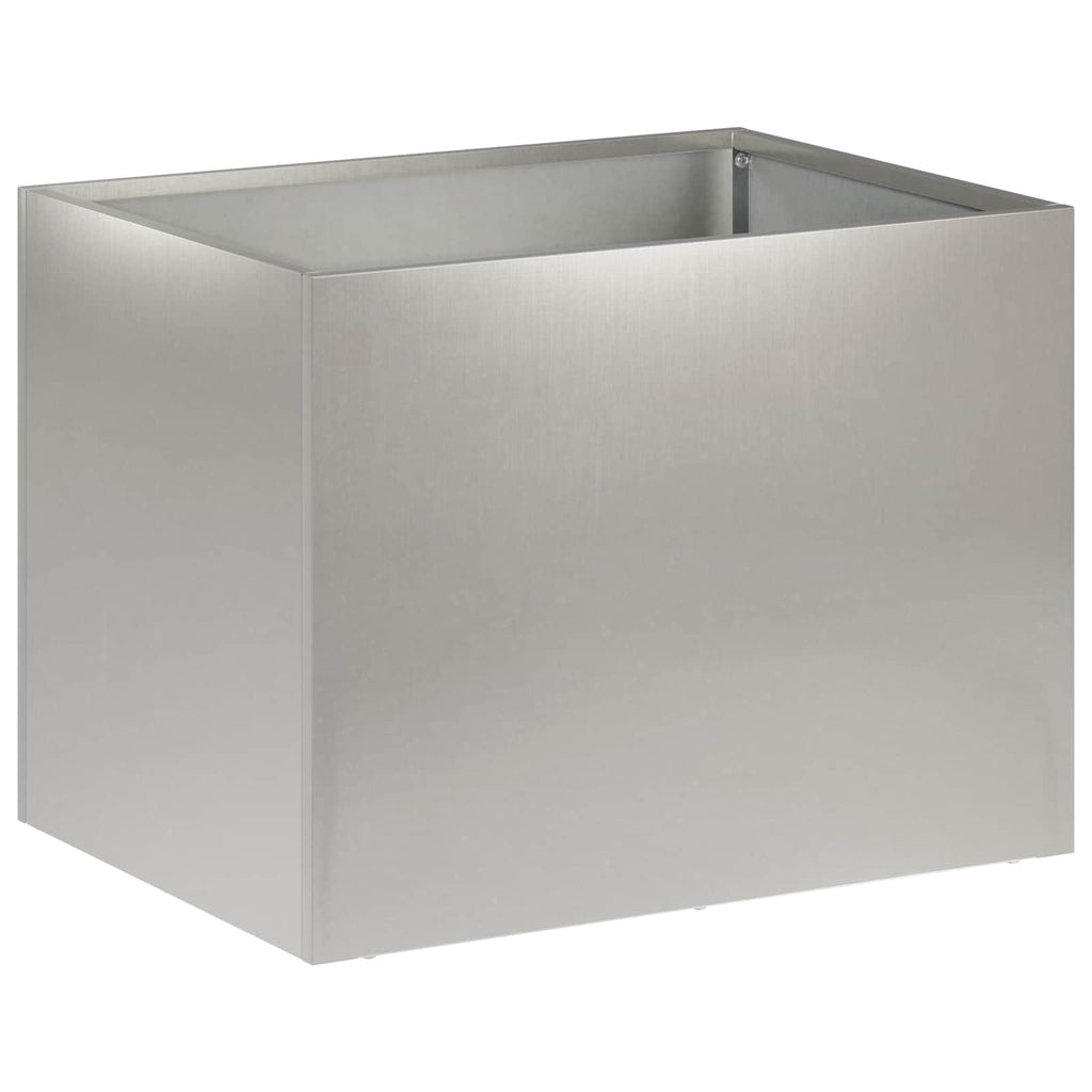 vidaXL Doniczka ogrodowa srebrny 40 x 30 x 30 cm Stal nierdzewna
