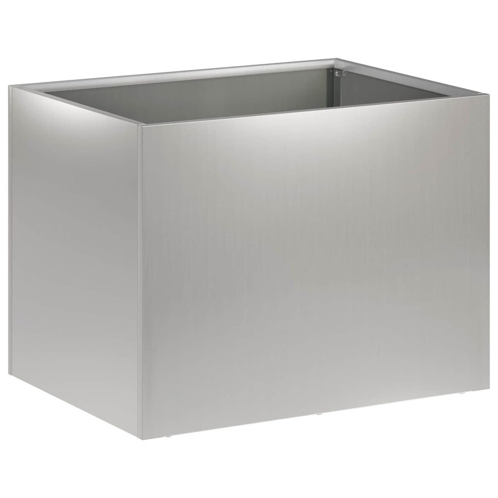 vidaXL Doniczka ogrodowa srebrny 40 x 30 x 30 cm Stal ocynkowana