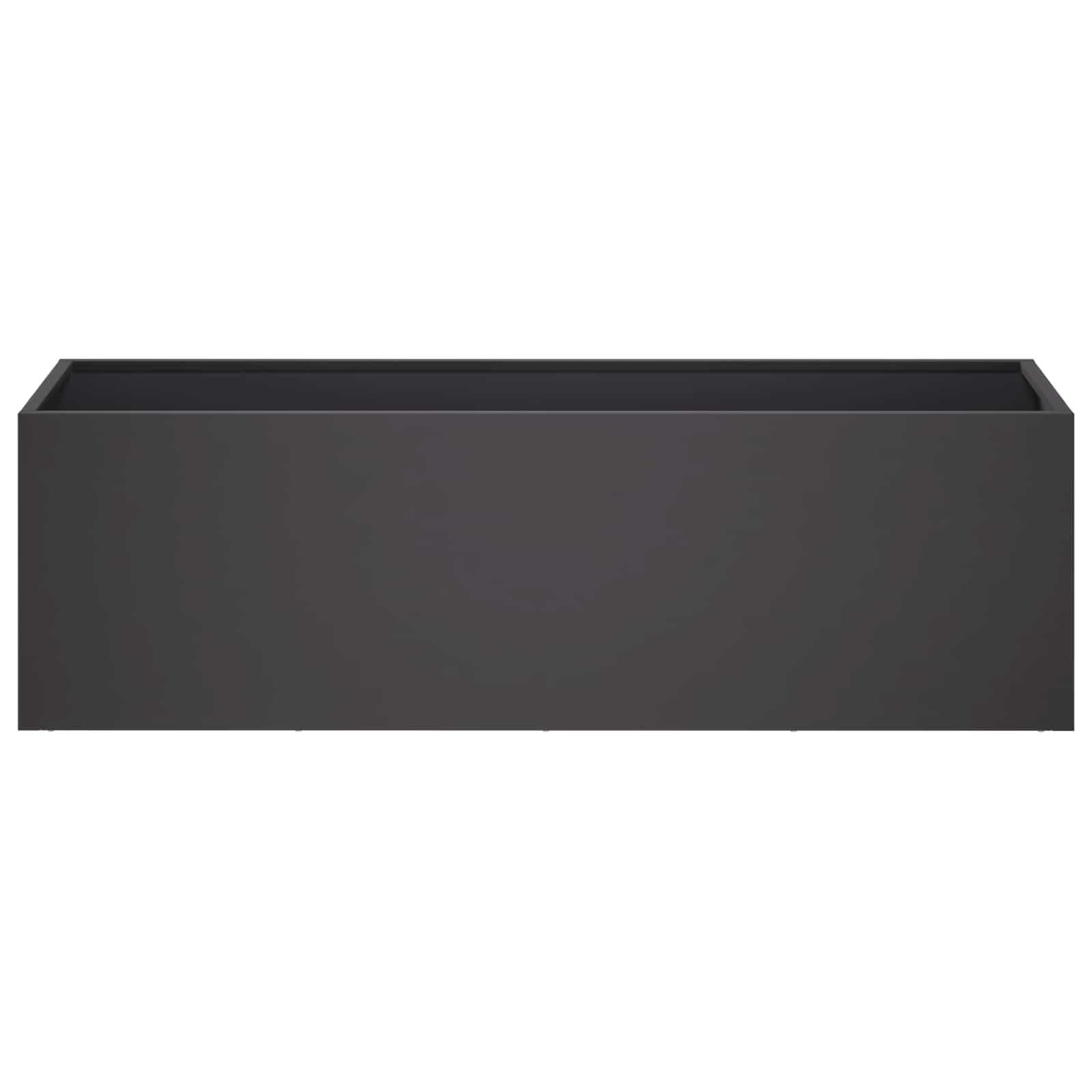 vidaXL Doniczka ogrodowa Czarny 80 x 30 x 30 cm Stal zimnogięta