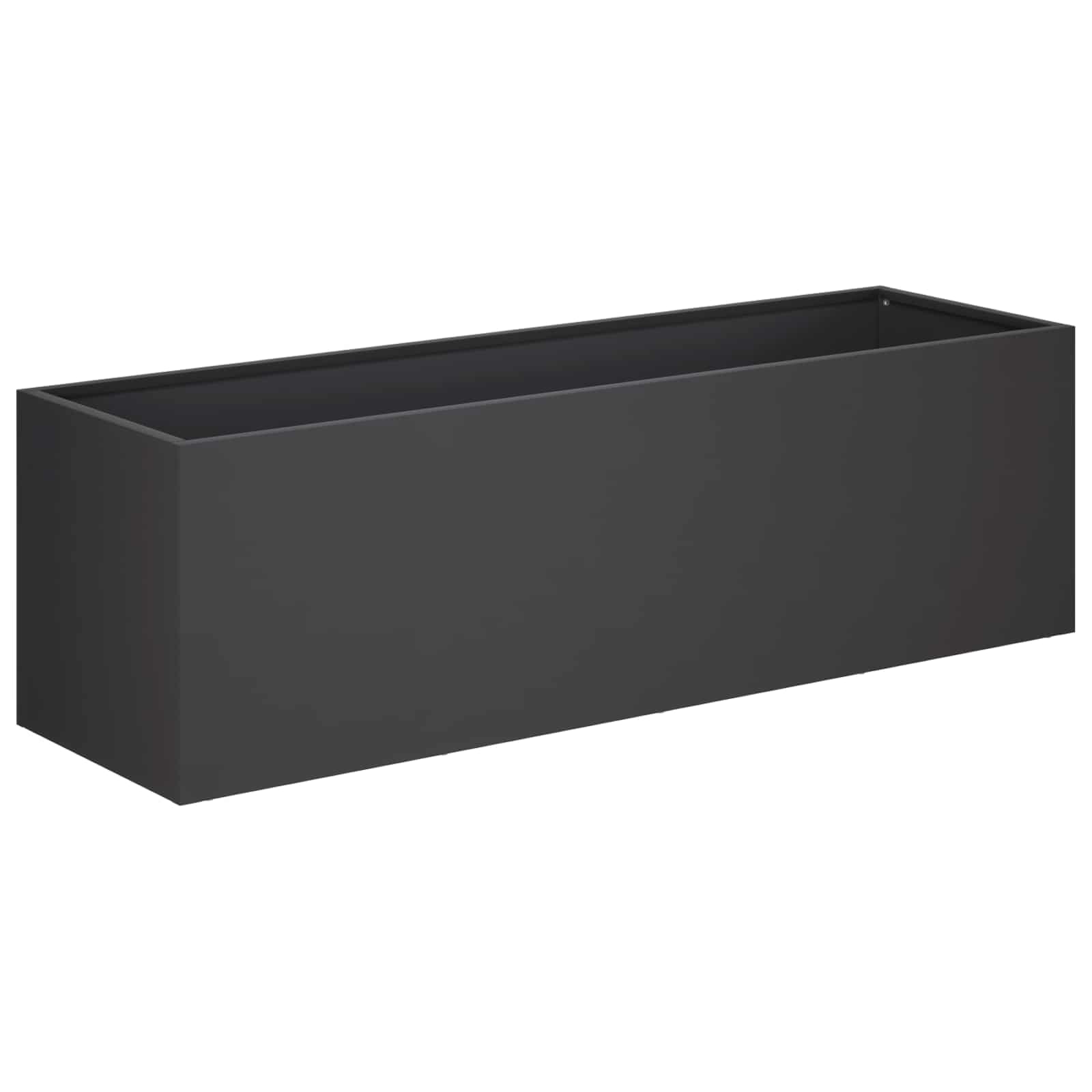 vidaXL Doniczka ogrodowa 2 szt. Czarny 80 x 30 x 30 cm Stal zimnogięta
