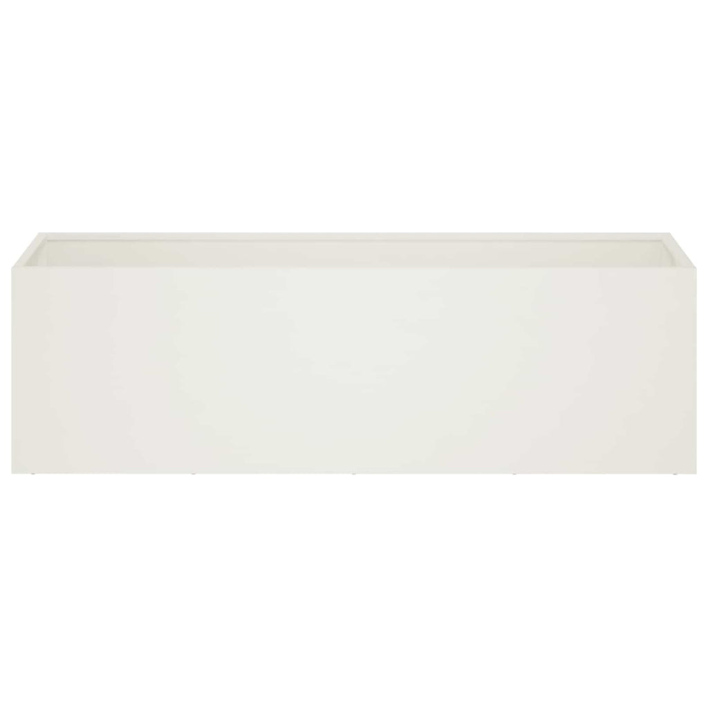 vidaXL Doniczka ogrodowa 2 szt. Biały 80 x 30 x 30 cm Stal zimnogięta