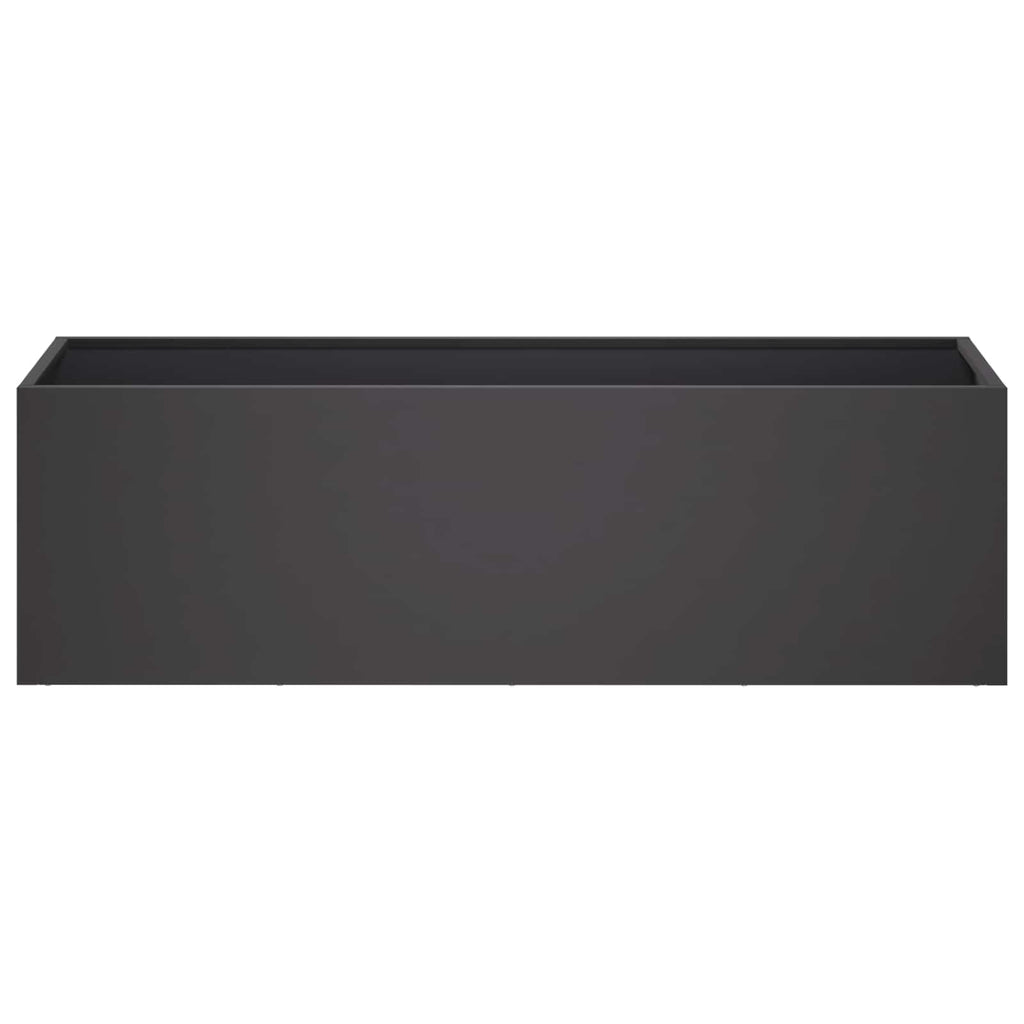 vidaXL Doniczka ogrodowa 2 szt. Czarny 100 x 30 x 30 cm