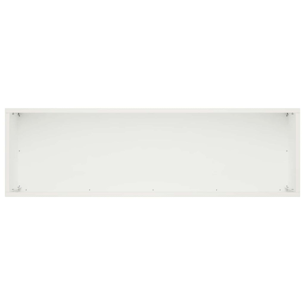 vidaXL Doniczka ogrodowa Biały 100 x 30 x 30 cm Stal zimnogięta