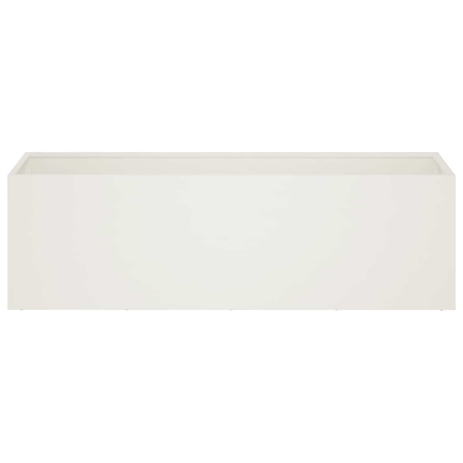 vidaXL Doniczka ogrodowa 2 szt. Biały 100 x 30 x 30 cm Stal zimnogięta