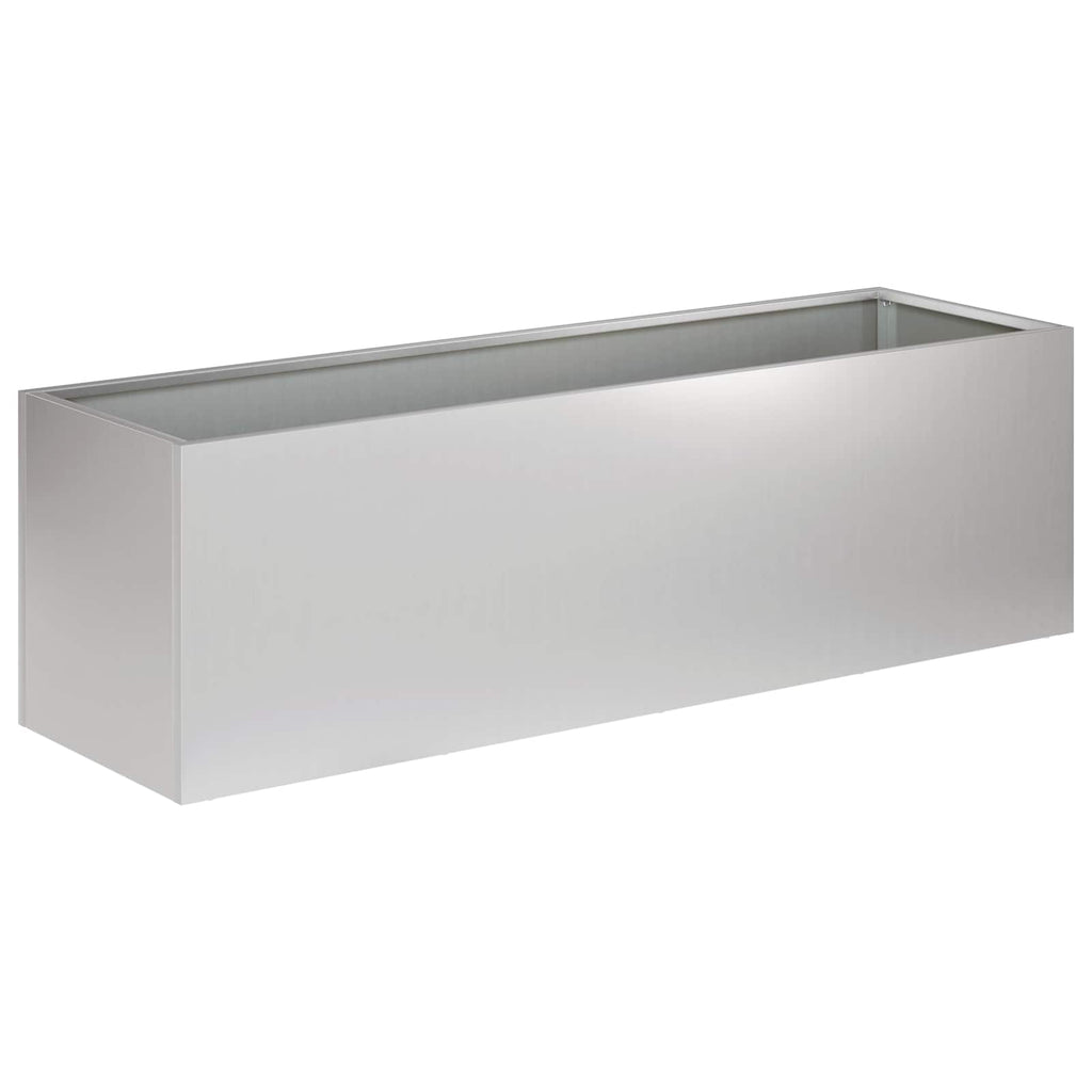 vidaXL Doniczka ogrodowa srebrny 100 x 30 x 30 cm Stal ocynkowana