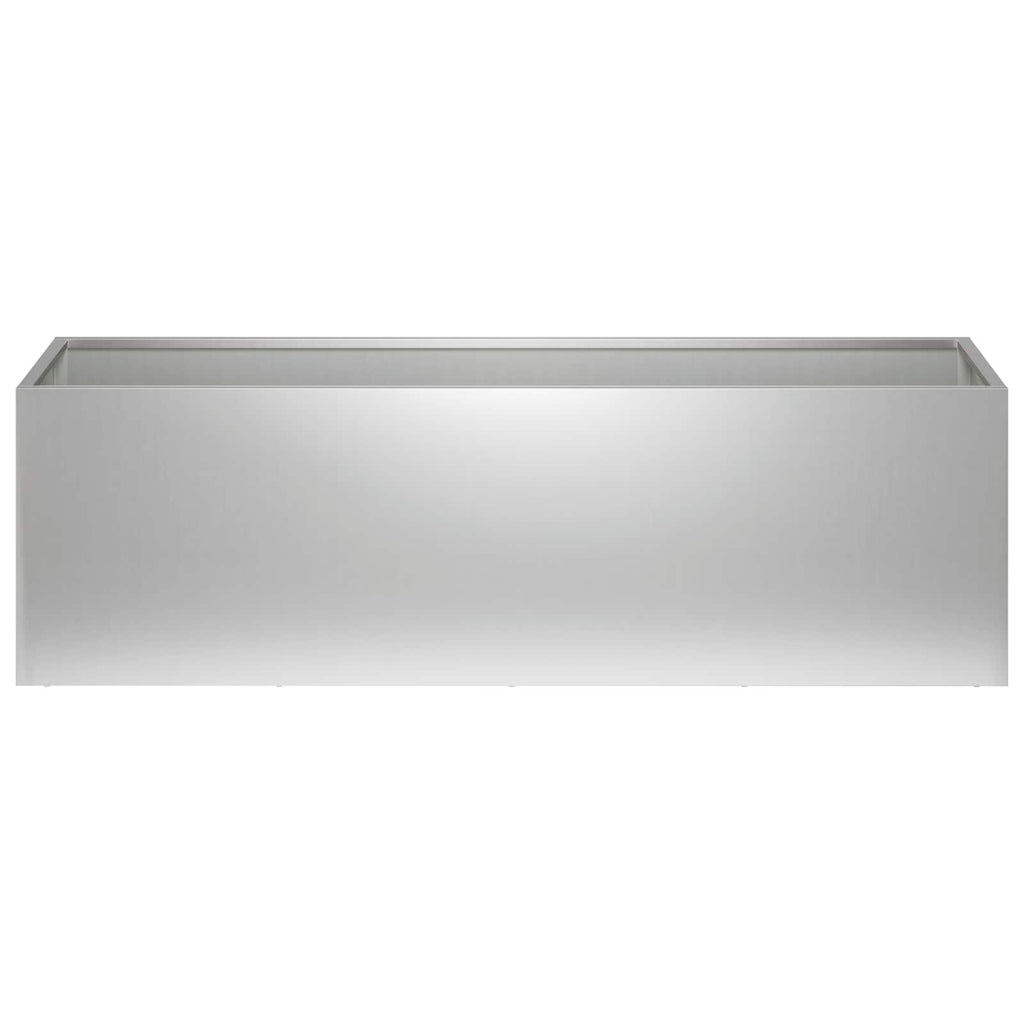 vidaXL Doniczka ogrodowa srebrny 100 x 30 x 30 cm Stal ocynkowana