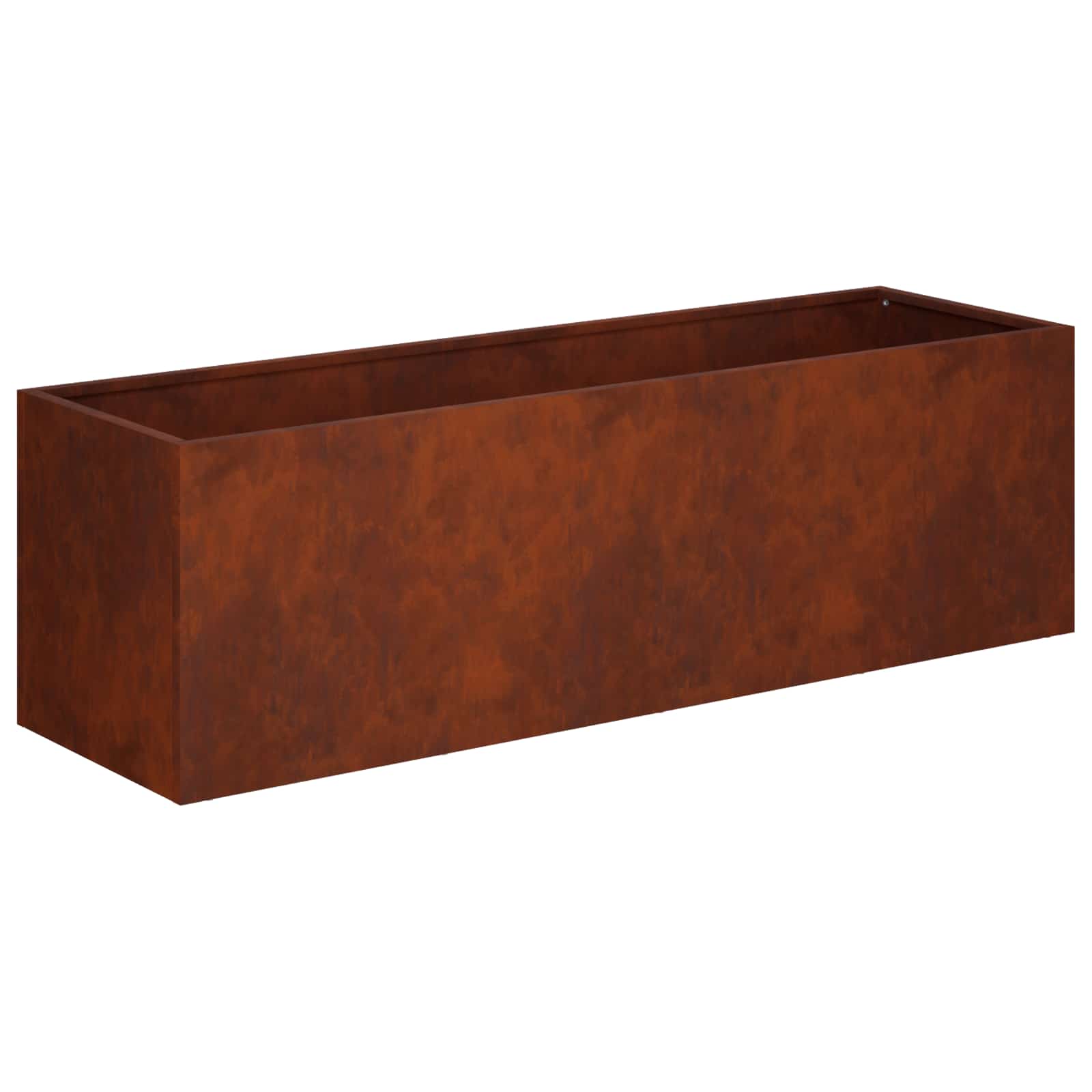 vidaXL Doniczka ogrodowa Rdzawy 100 x 30 x 30 cm Stal kortenowska