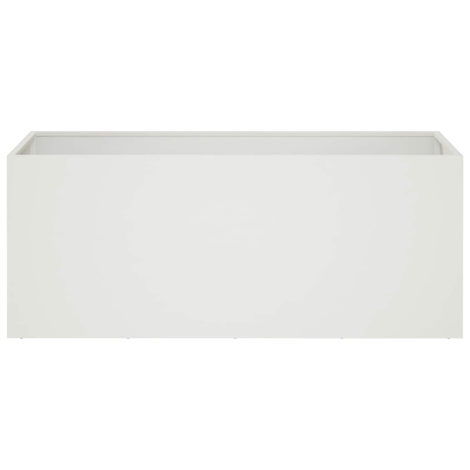 vidaXL Doniczka ogrodowa Biały 100 x 40 x 40 cm Stal zimnogięta
