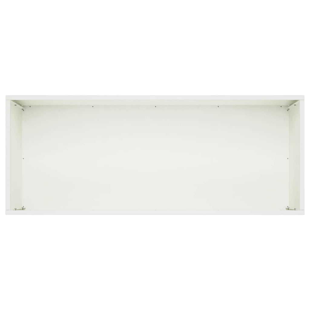 vidaXL Doniczka ogrodowa Biały 100 x 40 x 40 cm Stal zimnogięta