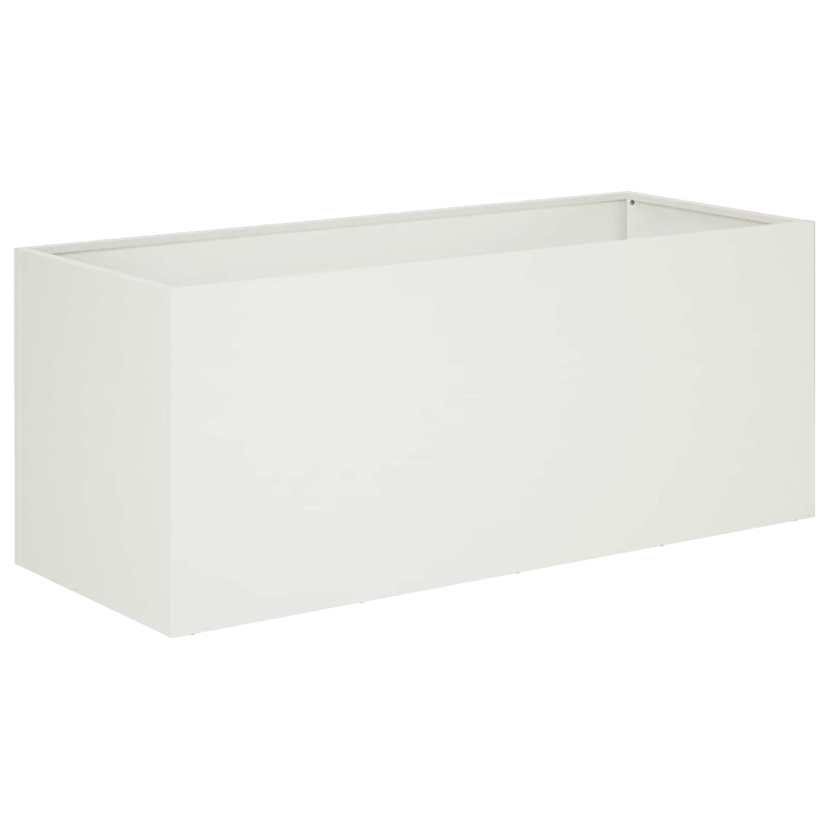 vidaXL Doniczka ogrodowa 2 szt. Biały 100 x 40 x 40 cm Stal zimnogięta