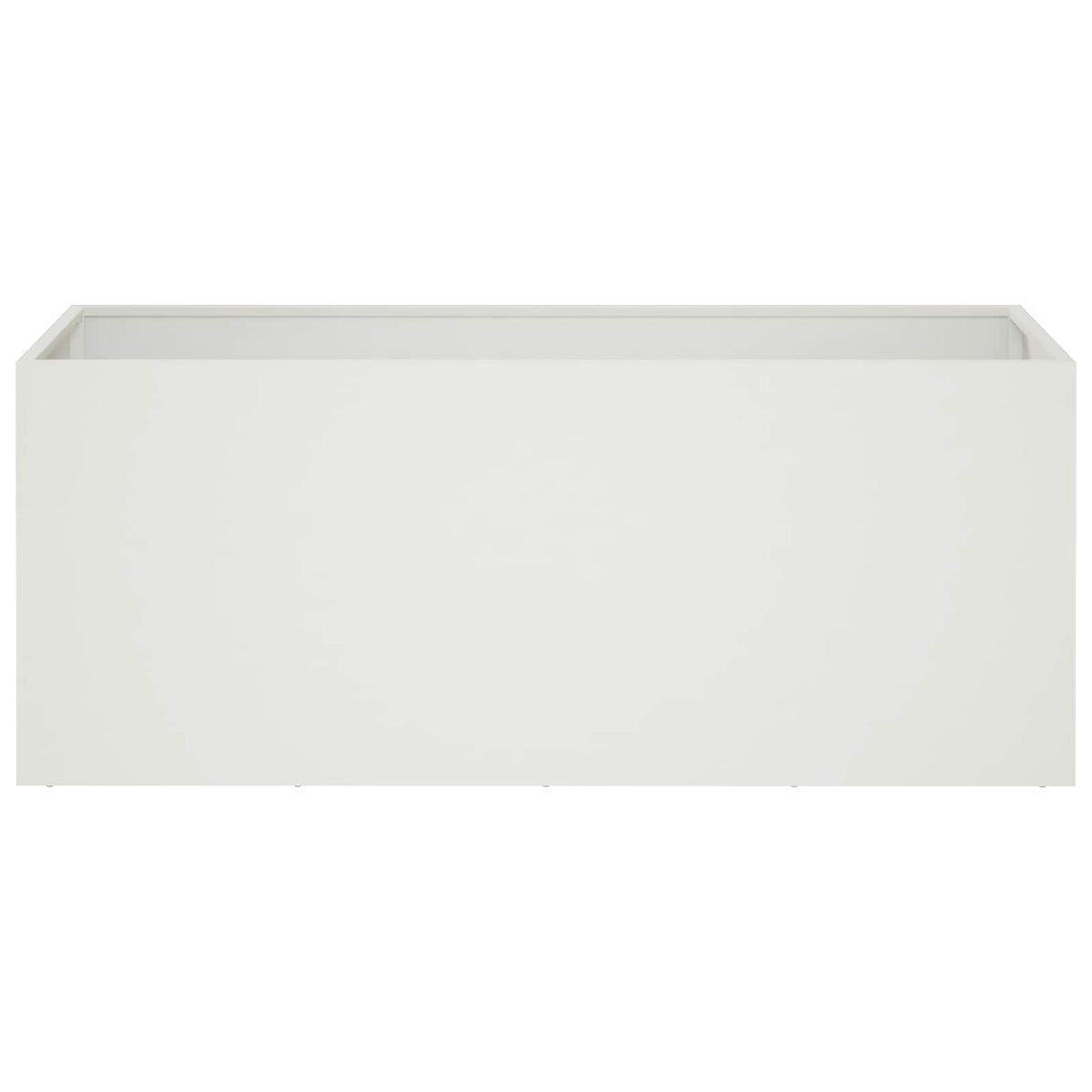 vidaXL Doniczka ogrodowa 2 szt. Biały 100 x 40 x 40 cm Stal zimnogięta