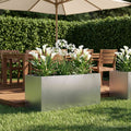 vidaXL Doniczka ogrodowa srebrny 100 x 40 x 40 cm Stal nierdzewna