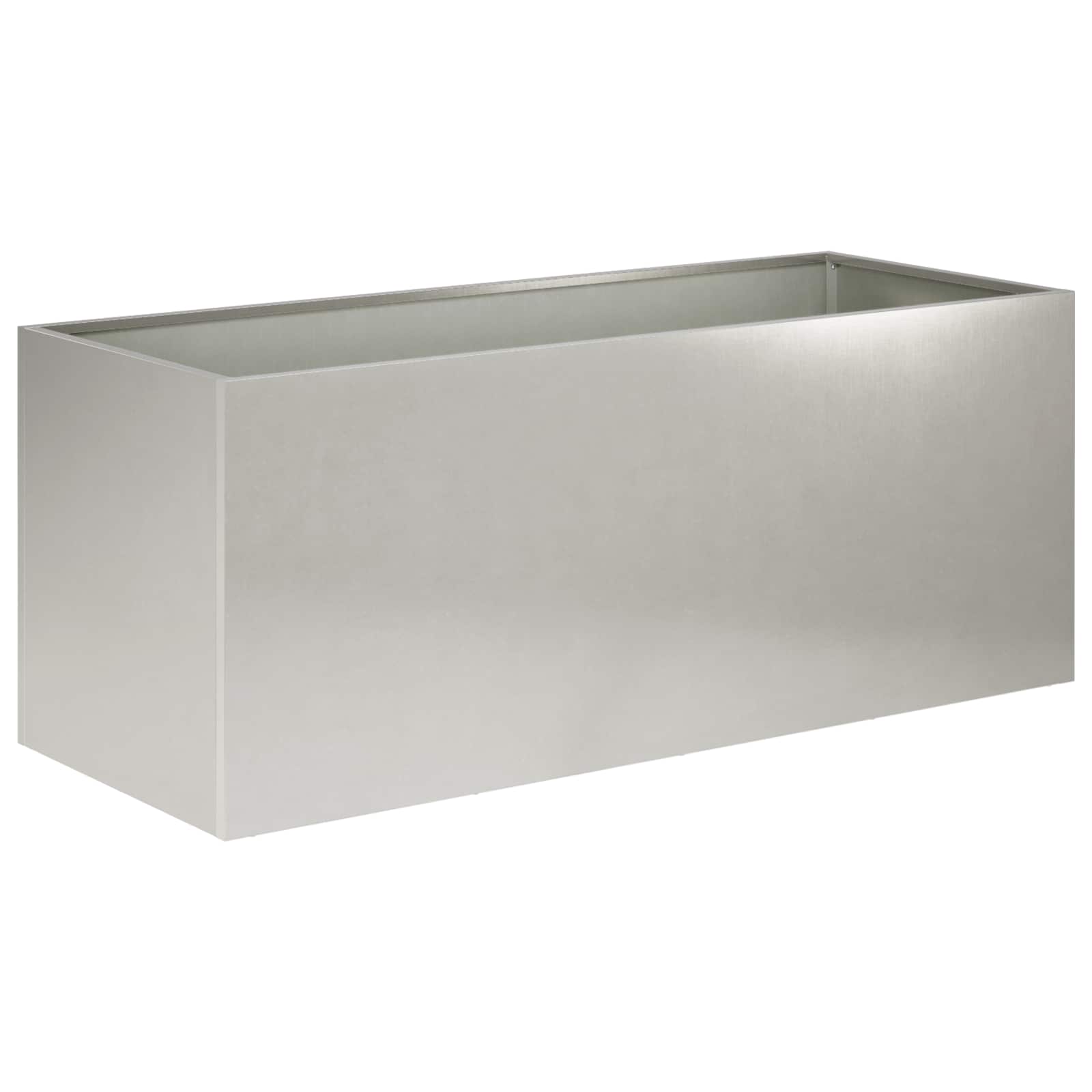 vidaXL Doniczka ogrodowa srebrny 100 x 40 x 40 cm Stal nierdzewna