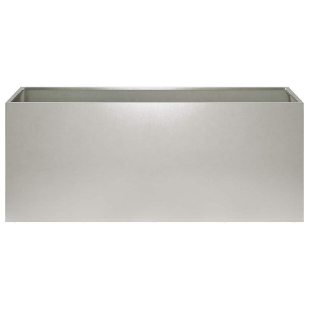 vidaXL Doniczka ogrodowa srebrny 100 x 40 x 40 cm Stal nierdzewna
