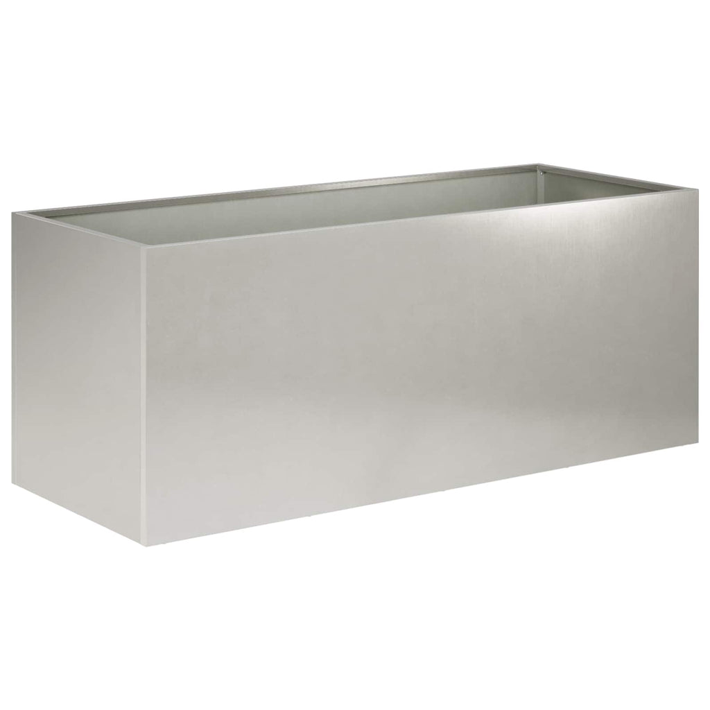 vidaXL Doniczka ogrodowa 2 szt. srebrny 100 x 40 x 40 cm