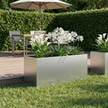 vidaXL Doniczka ogrodowa srebrny 100 x 40 x 40 cm Stal ocynkowana