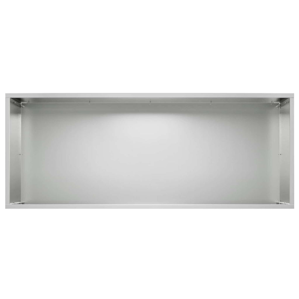 vidaXL Doniczka ogrodowa srebrny 100 x 40 x 40 cm Stal ocynkowana