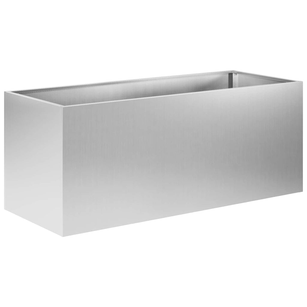 vidaXL Doniczka ogrodowa 2 szt. srebrny 100 x 40 x 40 cm