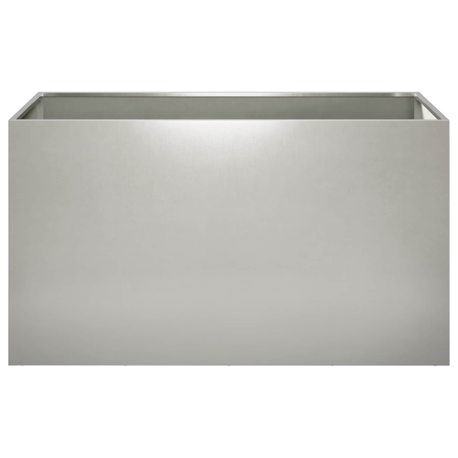 vidaXL Doniczka ogrodowa srebrny 80 x 50 x 50 cm Stal nierdzewna