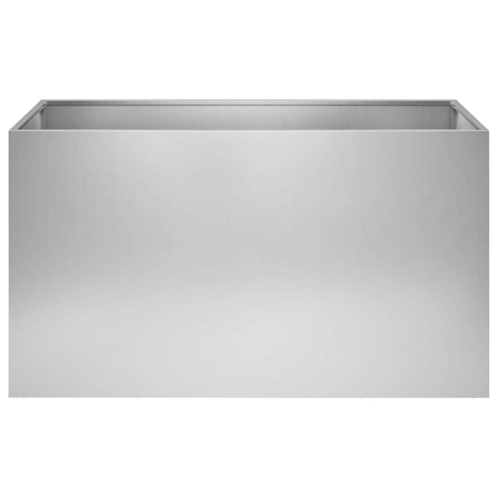 vidaXL Doniczka ogrodowa srebrny 80 x 50 x 50 cm Stal ocynkowana
