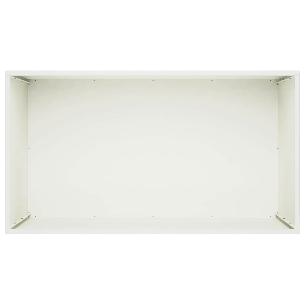 vidaXL Doniczka ogrodowa 2 szt. Biały 100 x 50 x 50 cm Stal zimnogięta