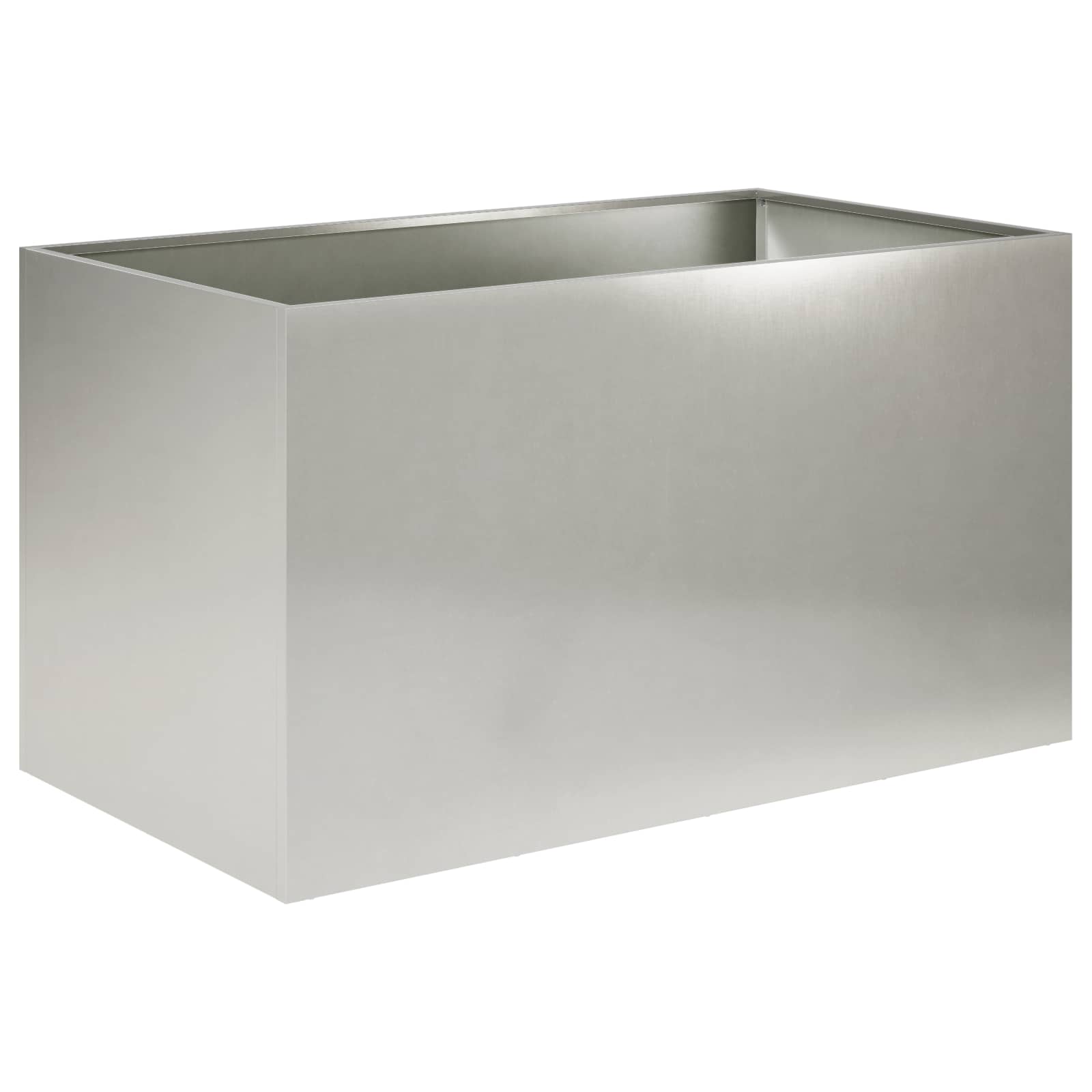vidaXL Doniczka ogrodowa 2 szt. srebrny 100 x 50 x 50 cm