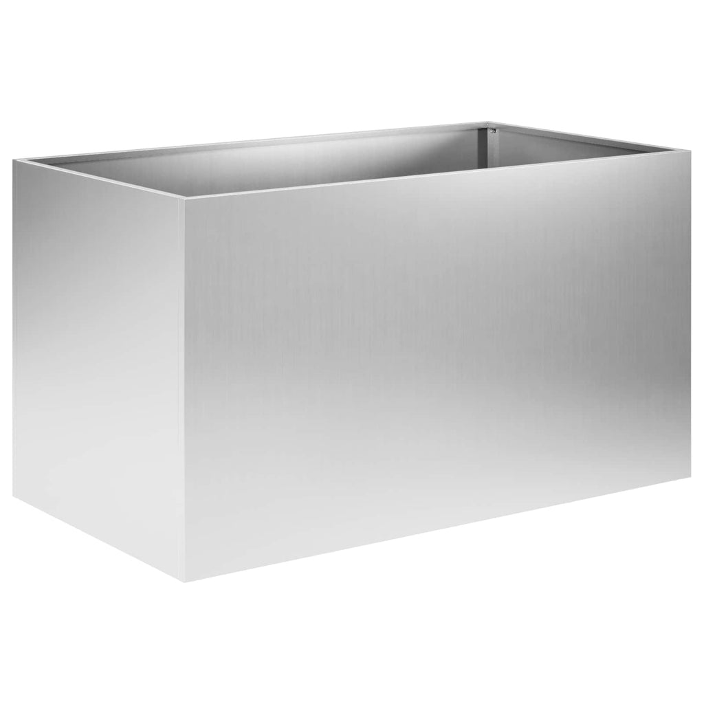vidaXL Doniczka ogrodowa 2 szt. srebrny 100 x 50 x 50 cm