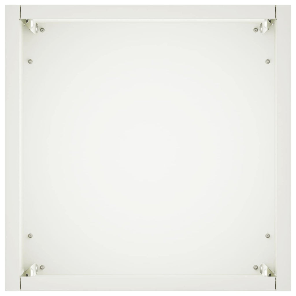 vidaXL Doniczka ogrodowa Biały 20 x 20 x 40 cm Stal zimnogięta