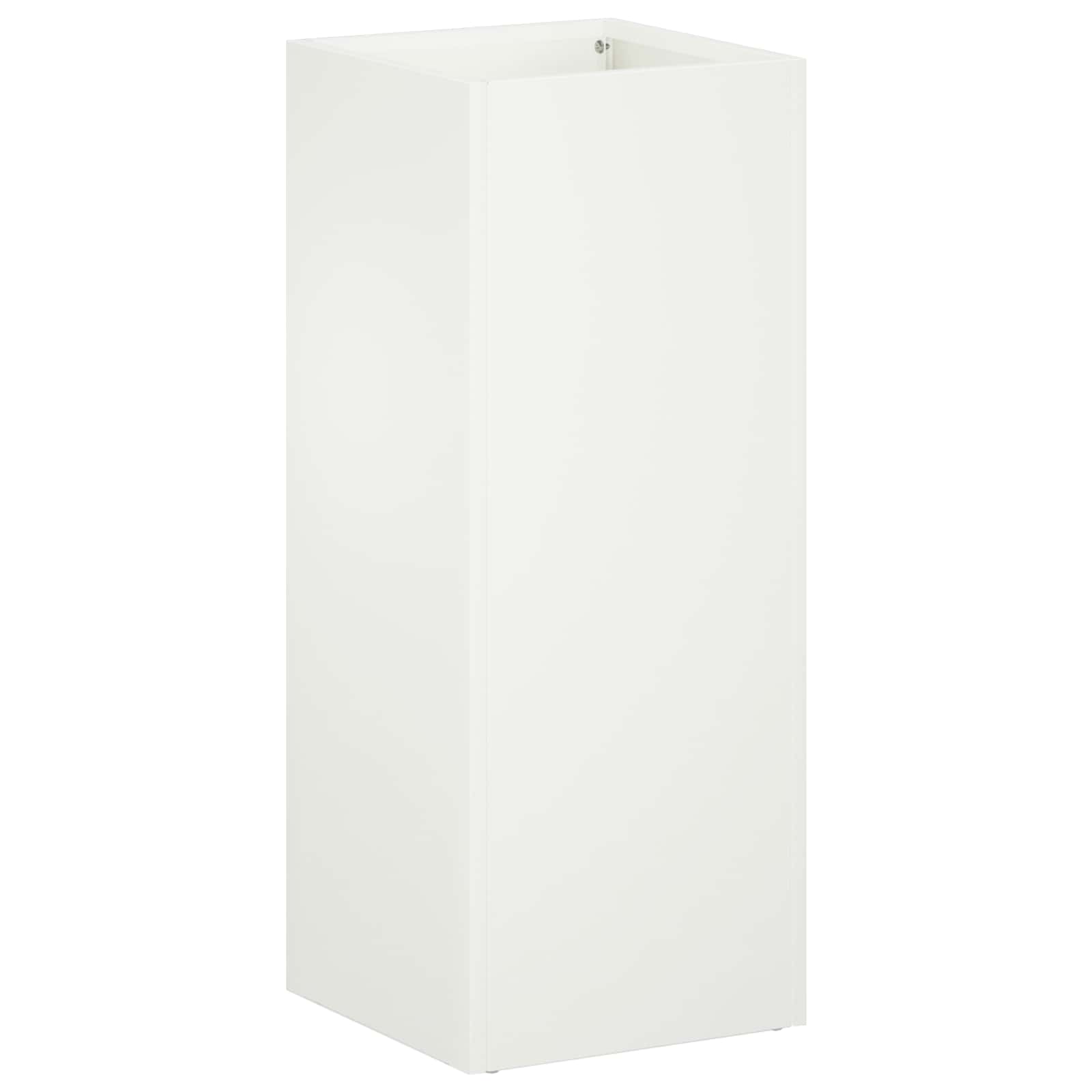 vidaXL Doniczka ogrodowa 2 szt. Biały 20 x 20 x 40 cm Stal zimnogięta