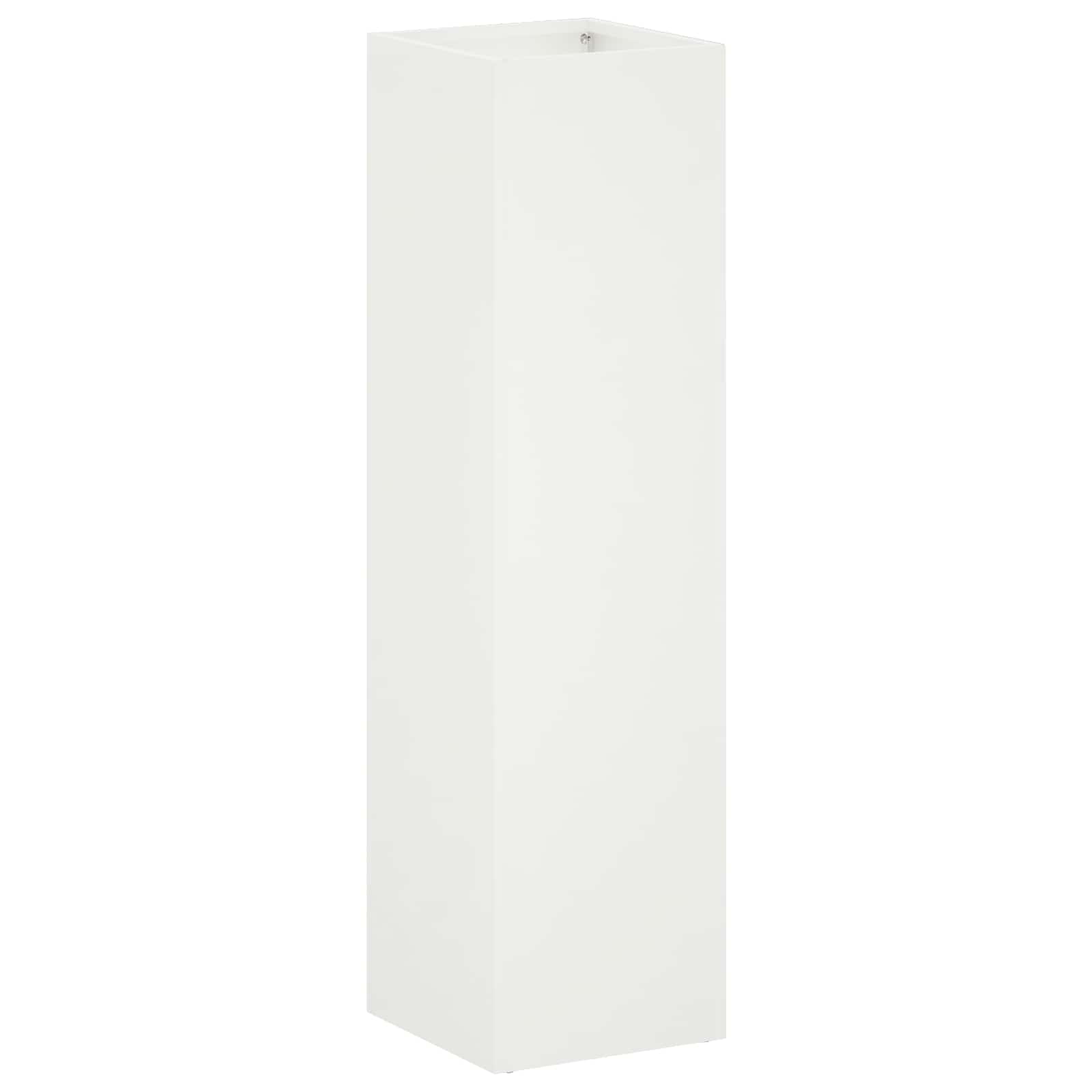 vidaXL Doniczka ogrodowa 2 szt. Biały 20 x 20 x 75 cm Stal zimnogięta