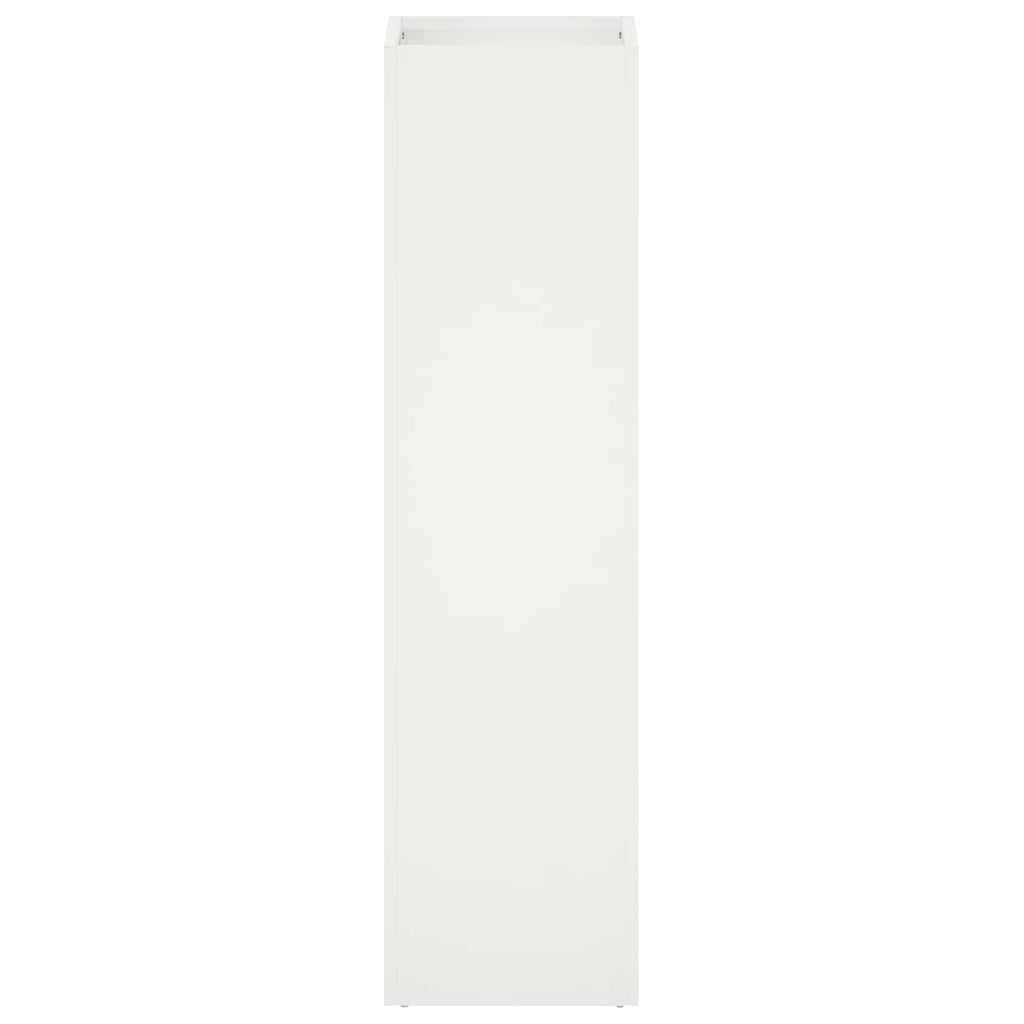 vidaXL Doniczka ogrodowa 2 szt. Biały 20 x 20 x 75 cm Stal zimnogięta