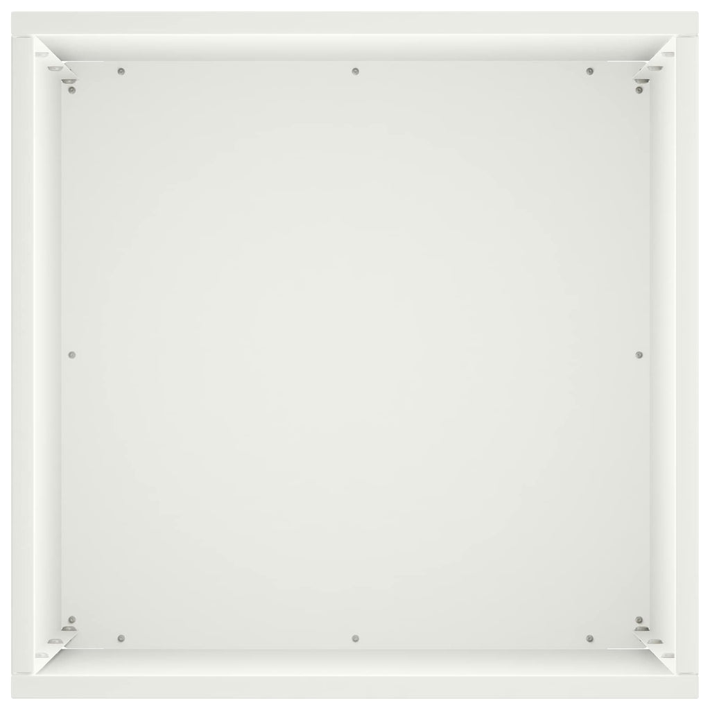 vidaXL Doniczka ogrodowa 2 szt. Biały 40 x 40 x 50 cm Stal zimnogięta