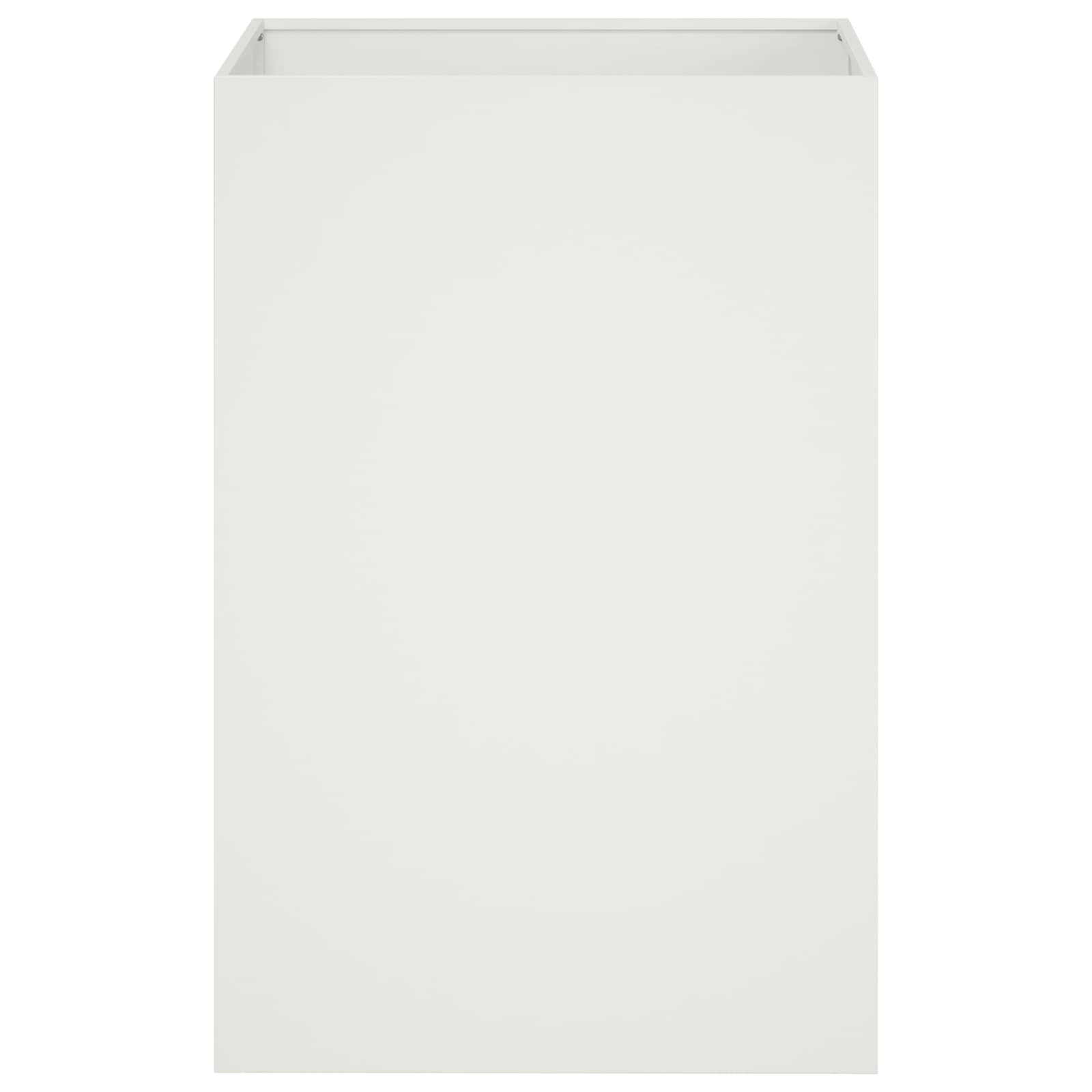vidaXL Doniczka ogrodowa 2 szt. Biały 50 x 50 x 75 cm Stal zimnogięta