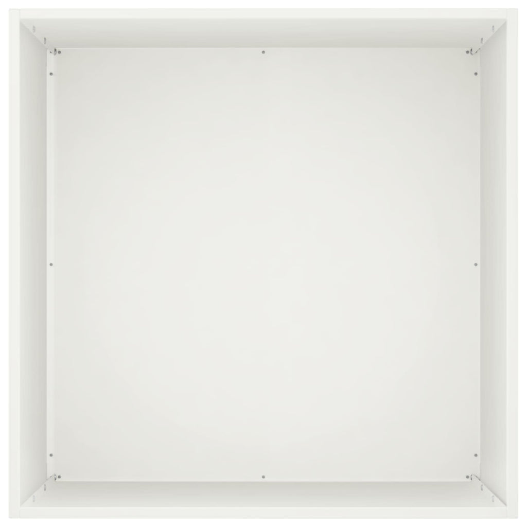 vidaXL Doniczka ogrodowa 2 szt. Biały 50 x 50 x 75 cm Stal zimnogięta