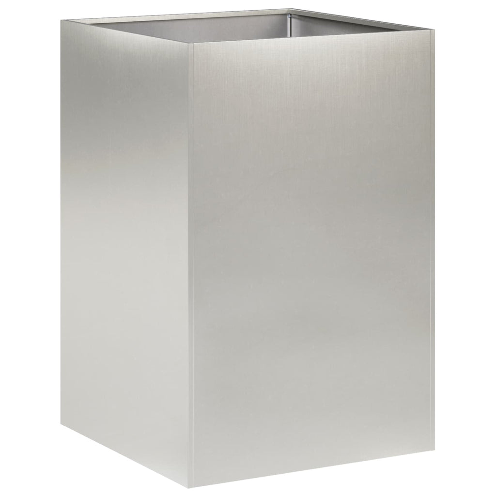 vidaXL Doniczka ogrodowa srebrny 50 x 50 x 75 cm Stal nierdzewna