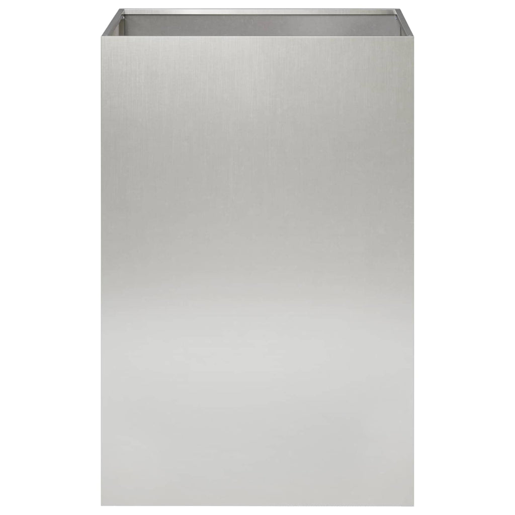 vidaXL Doniczka ogrodowa srebrny 50 x 50 x 75 cm Stal nierdzewna