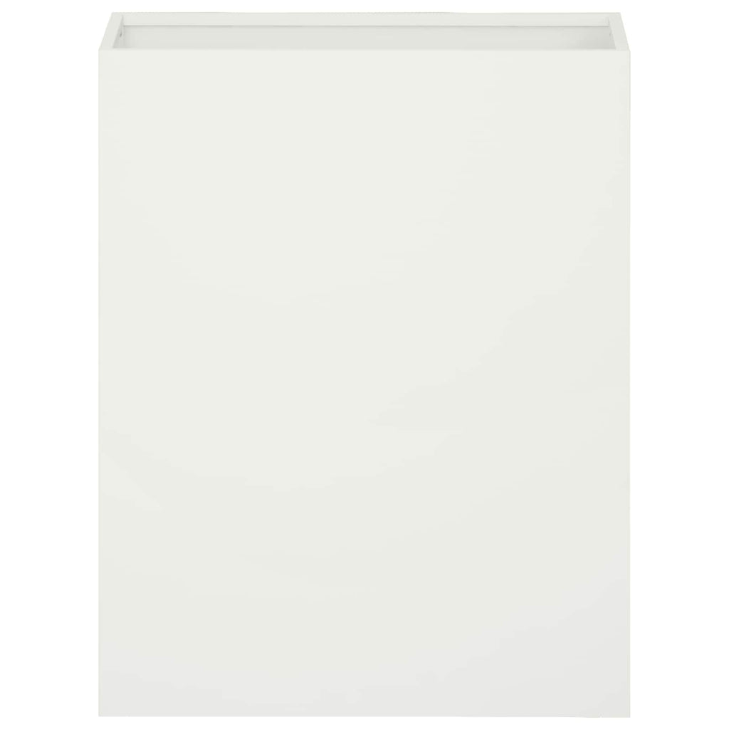 vidaXL Doniczka ogrodowa Biały 40 x 20 x 40 cm Stal zimnogięta