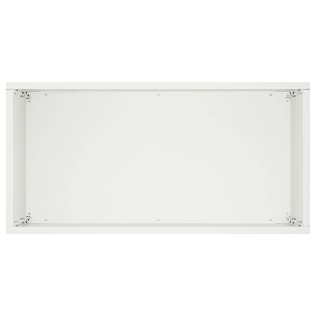 vidaXL Doniczka ogrodowa 2 szt. Biały 40 x 20 x 40 cm Stal zimnogięta