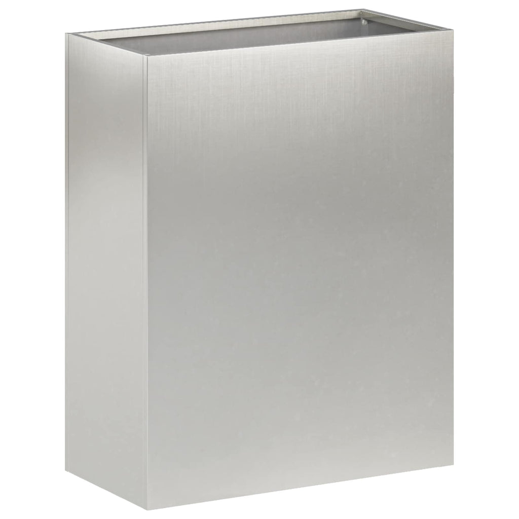 vidaXL Doniczka ogrodowa srebrny 40 x 20 x 40 cm Stal nierdzewna
