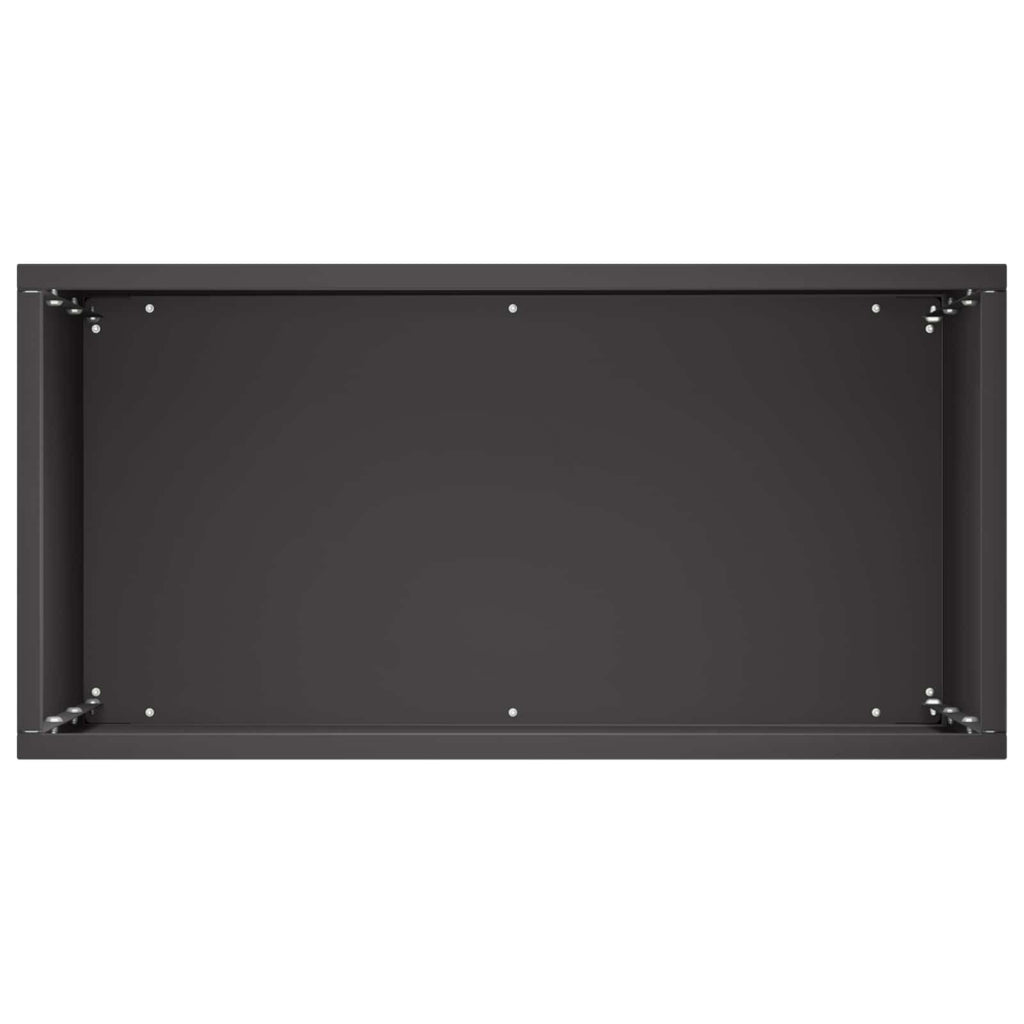 vidaXL Doniczka ogrodowa Czarny 40 x 20 x 50 cm Stal zimnogięta