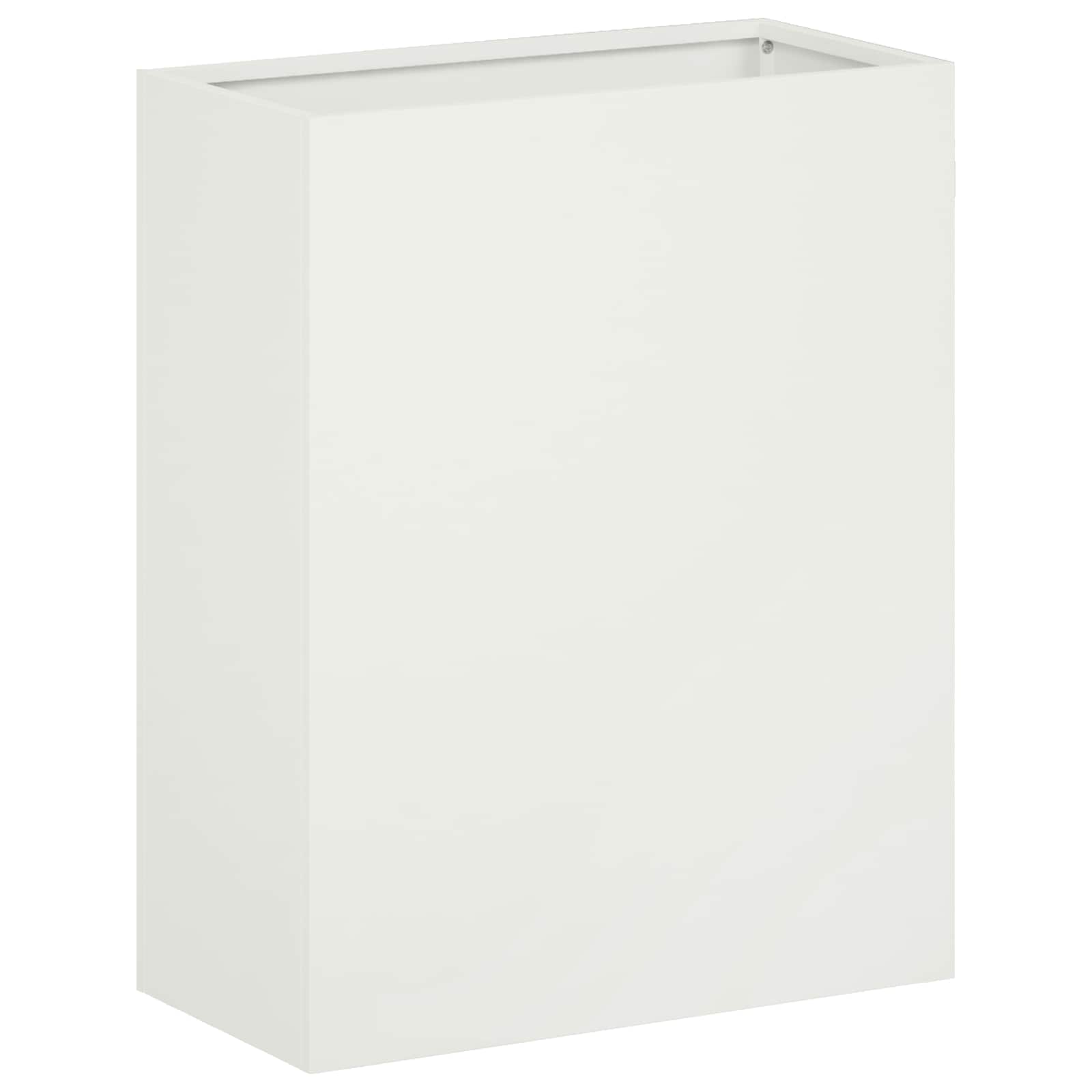 vidaXL Doniczka ogrodowa Biały 40 x 20 x 50 cm Stal zimnogięta
