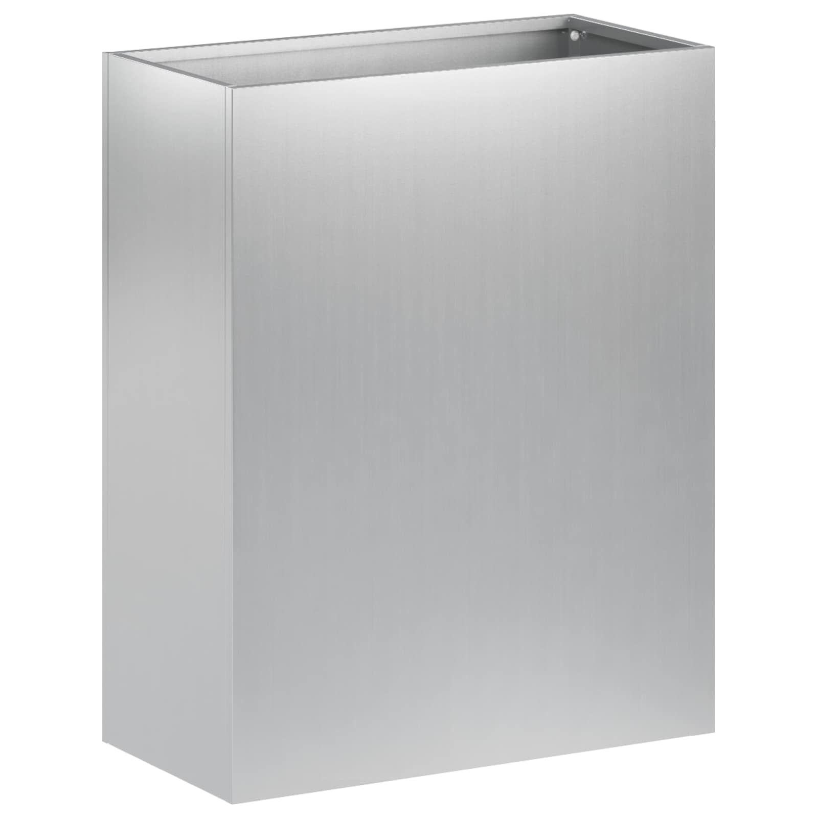 vidaXL Doniczka ogrodowa srebrny 40 x 20 x 50 cm Stal ocynkowana