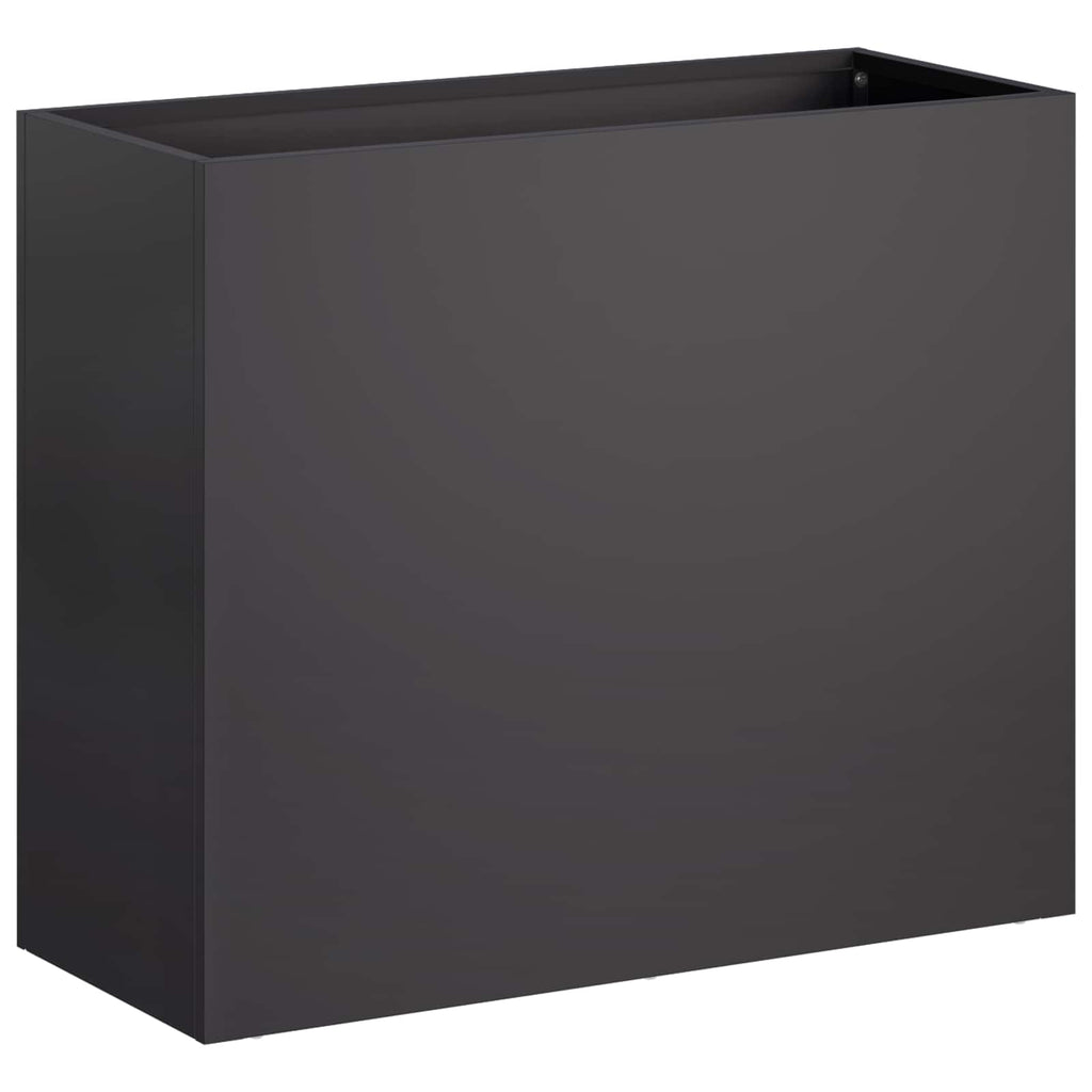 vidaXL Doniczka ogrodowa 2 szt. Czarny 50 x 20 x 40 cm Stal zimnogięta